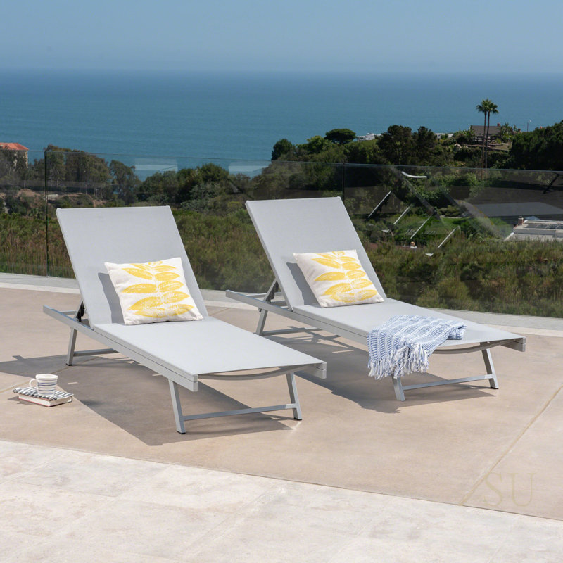 Salton Chaise Lounge, Patio Lounge Chairs For Ultimate Comfort And Relaxation, For Outdoor Sunbathing And Poolside Lounging.