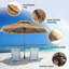 295 cm W X 295 cm D Tilt Beach Parasol with Crank Lift