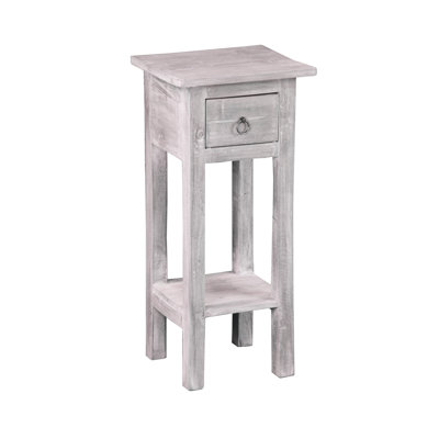 Kristy Solid Wood End Table with Storage