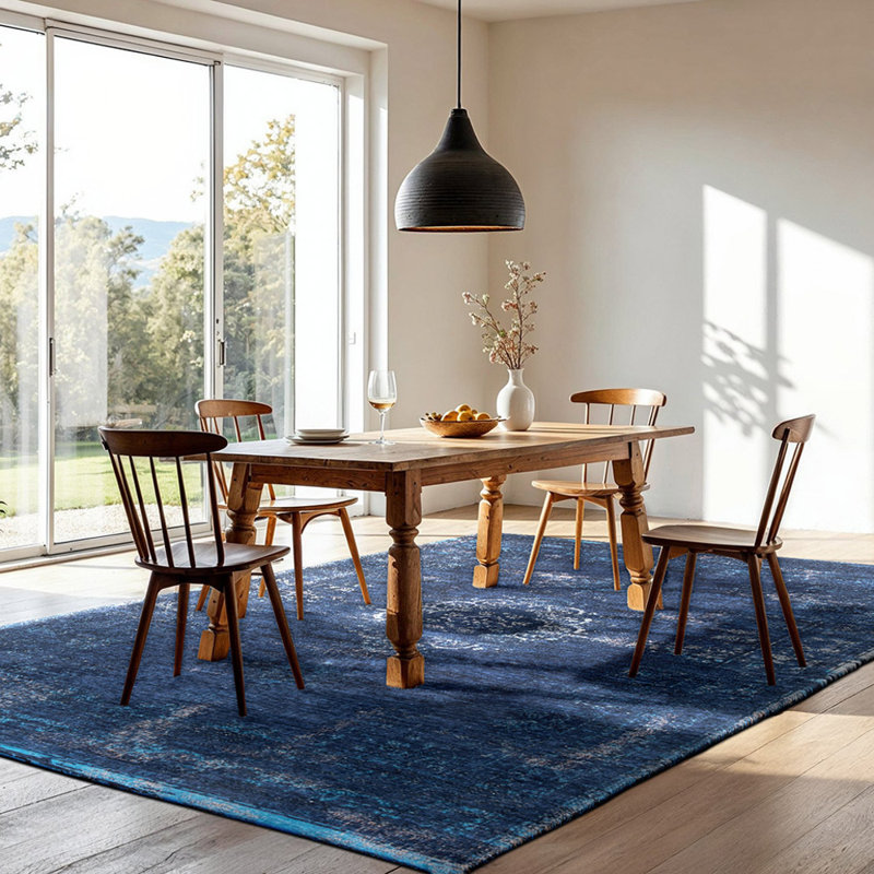 Blue Night Jacquard Recycled P.E.T Rug, Rectangle 280 x 390 cm