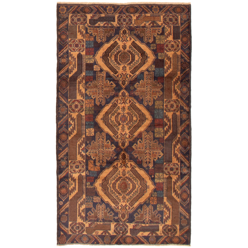 Tapis bleu marine foncé Lynnisha 3 pi 7 po x 6 pi 7 po