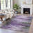 Machine Washable Indoor/Outdoor Xhevrie Purple Rug-111819589