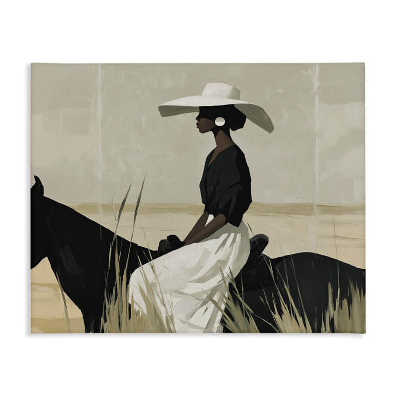 Toile équestre à silhouette élégante, design par Svetlana Aleynikova, H 16 po x l 20 po