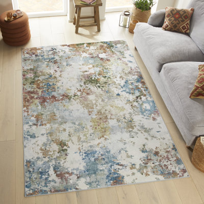Keira Abstract Machine Printed Area Rug