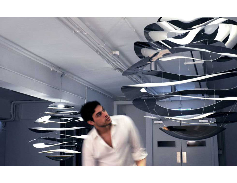 Buckle 1 - Light LED Chandelier, 47.5" H x 47.5" W x 47.5" D