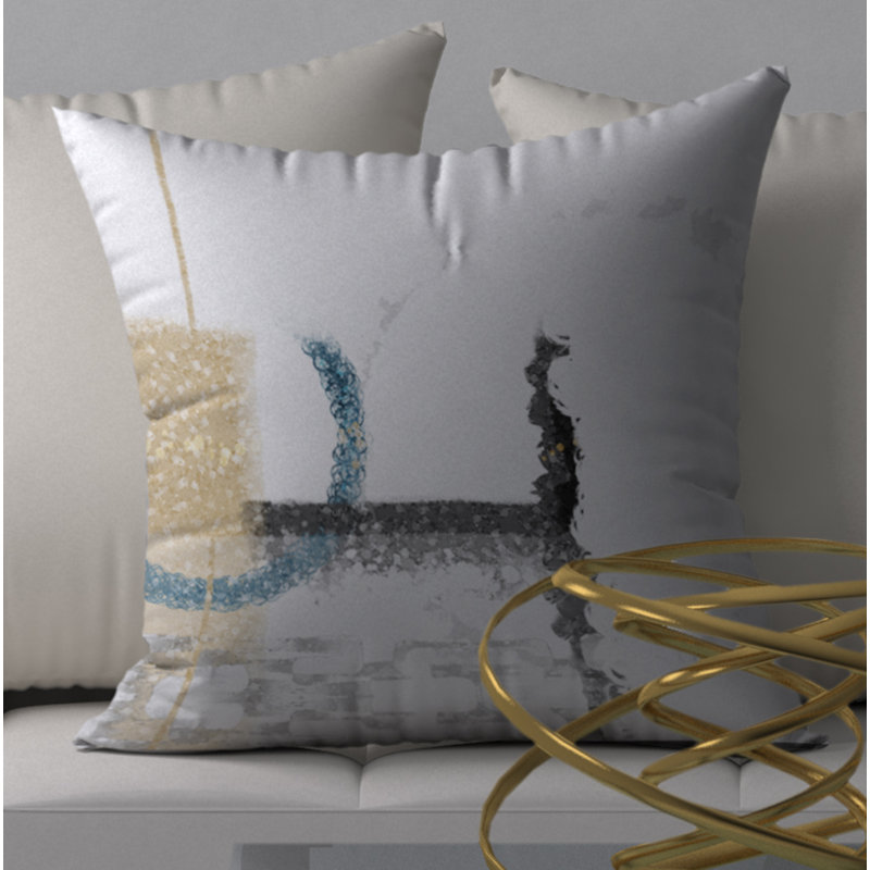 Abstract Reversible Throw Pillow, 20" x 20"