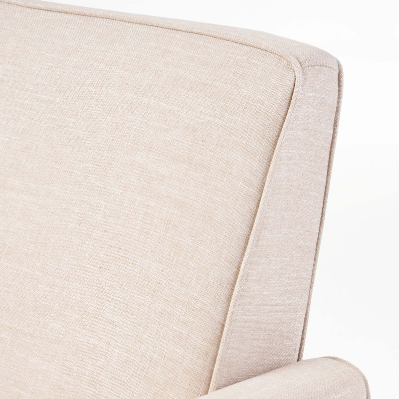 Push Back Manual Recliner Chair, Light Beige