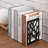 Metal Tree Bookends, Powder-Coated Black Book Supports with Anti-Slip Pad