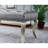 Champagne Colored Upholstered Bench With Nailhead Trim And Soft Padding, 48"W X 18"L 18"H, For A Cozy Hued Detail Trim, Adds Class To-125224036