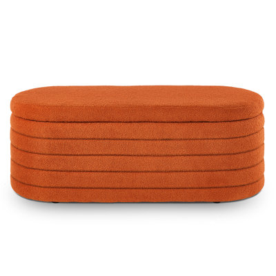 Oval Fabric Storage In Orange - Fits Different Room Styles Comfortable Provides Relaxation And
