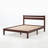 Solid Wood Classic Platform Bed with Headboard, King, Walnut Finish, No Box Spring Needed, Easy Assembly-1218983305-1218983309-1218983409