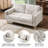 Lagoa 59.8" W Boucle Square Arm Loveseat-1553399631