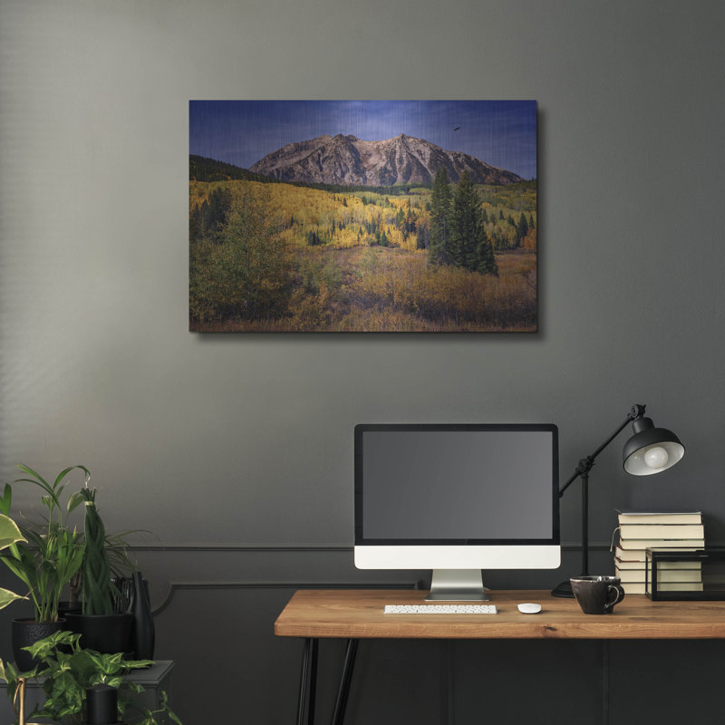 «East Beckwith Mountain» par Rick Berk, art mural en métal, H 24 po x l 36 po