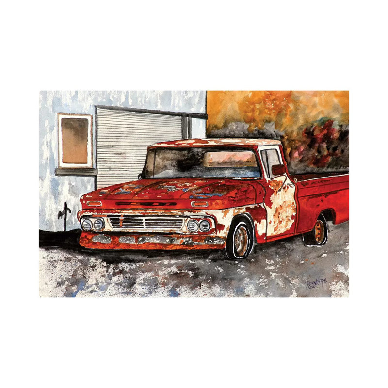 Old Chevy Truck by Derek McCrea - Wrapped Canvas Gallery-Wrapped Canvas Giclée, 66.04 cm H x 45.72 cm W x 3.175 cm D