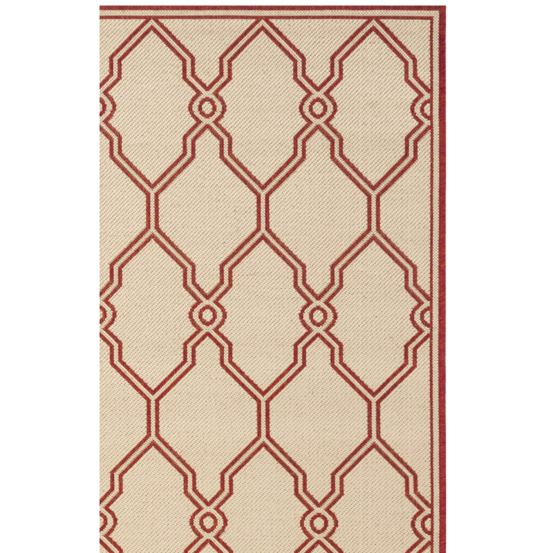Tapis d'intérieur / extérieur à motif abstrait Ferrill Performance, Carré 6 pi 7 po