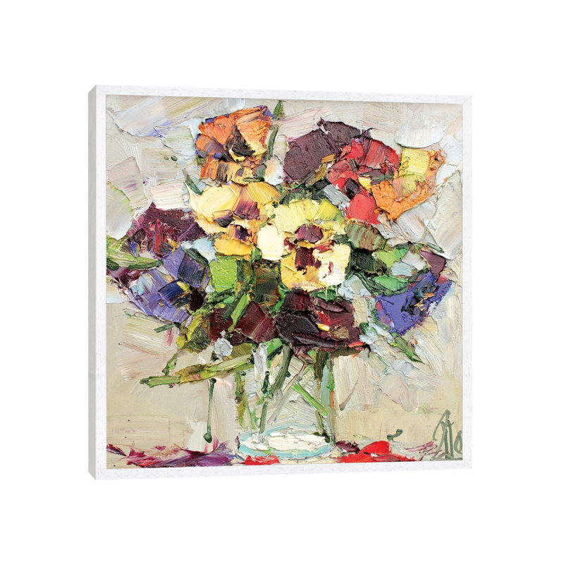 Kiss Me Quick Flowers by Sergey Alexandrovich Pozdeev - Gallery-Wrapped Canvas Giclée on Canvas, White Floater Framed