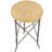 Atwell Round Metal & Wood Industrial Accent Table