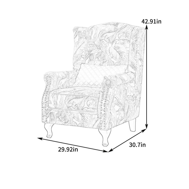 Fauteuil inclinable en éponge chenille jacquard en bois massif