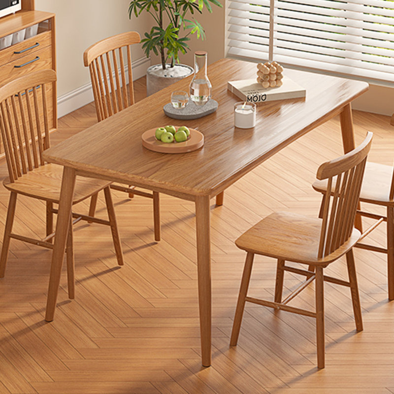 Mayar Cherry Solid Wood Dining Table, 31.5" W x 55.12" L