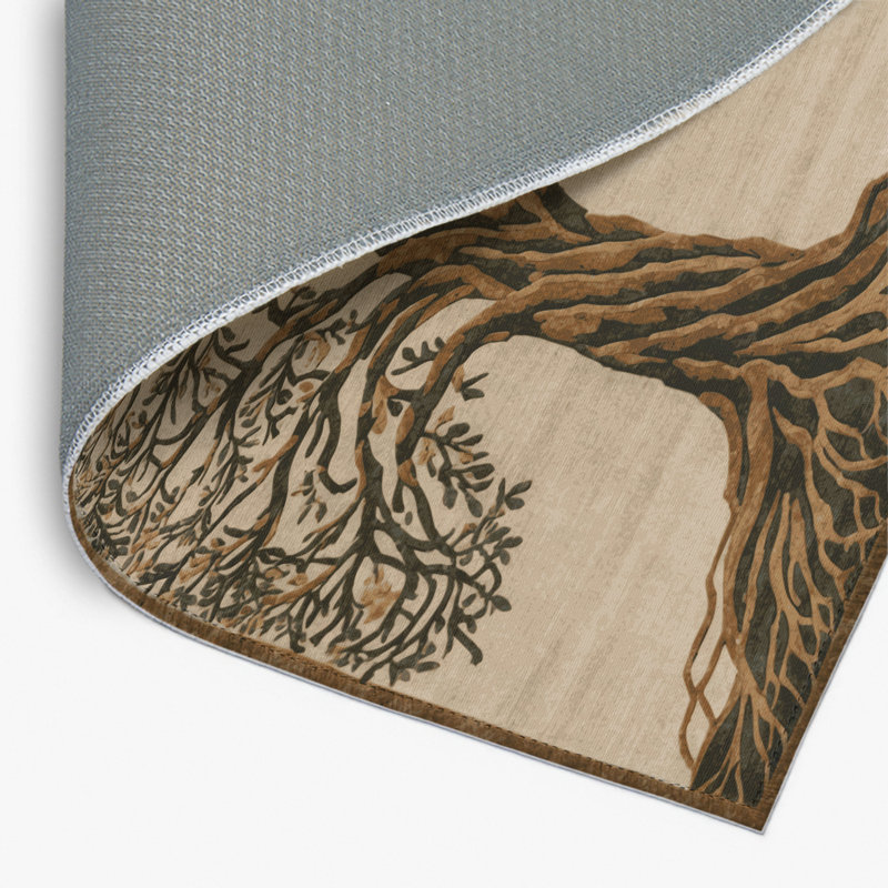 Tapis d'intérieur et d'extérieur brun Nature, Rectangle 4pi x 6 pi