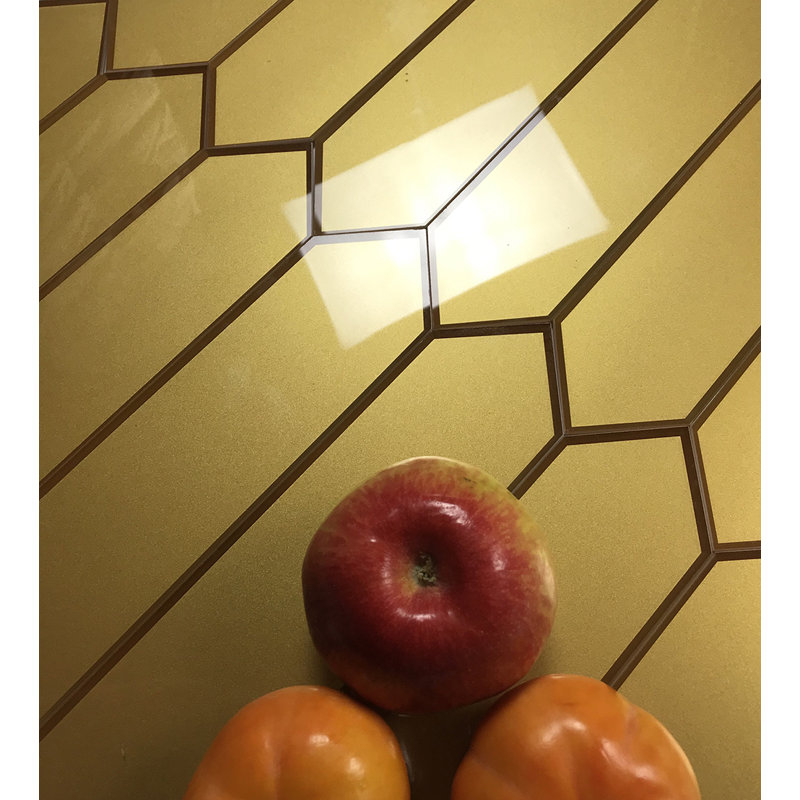 Secret Dimensions 3 in. x 12 in. Diamond Grade Glass Reverse Beveled Subway Decorative Kitchen & Bathroom Wall Tile