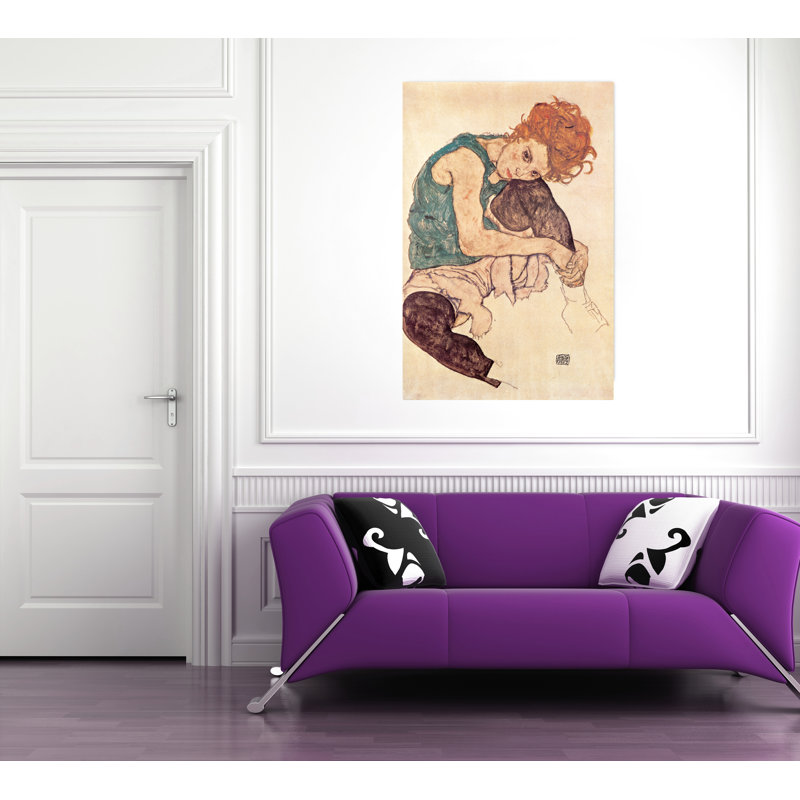 Egon Schiele - No Frame Painting on Wood, 140cm H x 93cm W x 1.8cm D