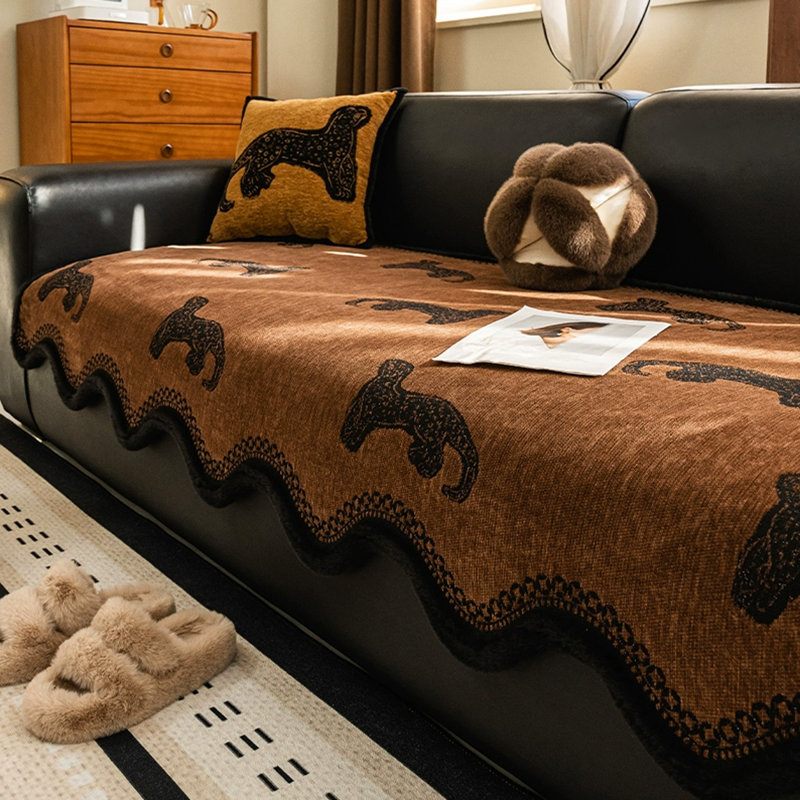 Housse pour canapé en chenille, H 0,12 po x l 70,87 po x P 35,43 po