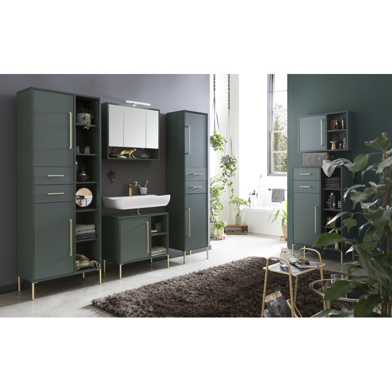 Bansil Wall Bathroom Cabinet, Forest green