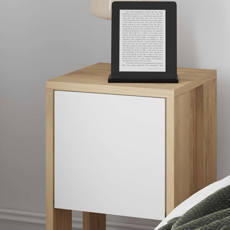 Table de nuit, Naturel / Blanc
