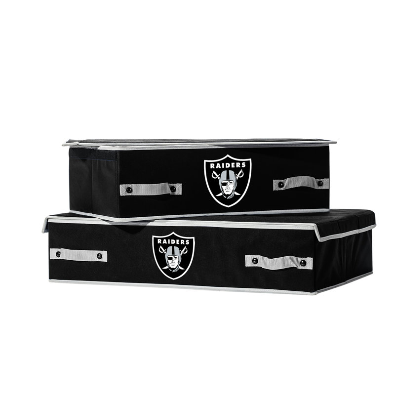 Franklin Sports Mesh Decorative Bin, Oakland Raiders, 6.5 H x 18 W x 26 D