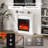 Electric Fireplace with Mantel, Electric Fireplace Insert, With Timer, Remote Control, Adjustable Flame Color, 1400W-150295639