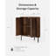Armoire d'angle cannelée avec 2 portes et 2 tablettes à niveaux-949509180