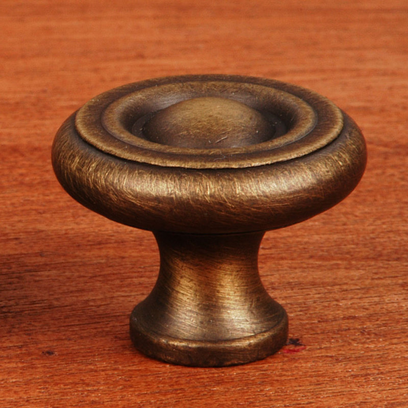 CK Series 1 1/2" Diameter Mushroom Knob, Antique English, Small