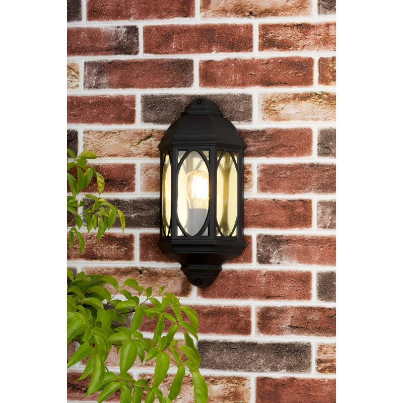 Aagam 36cm H Outdoor Wall Lantern, Black