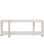 Mist 72" Wide White Quartz Top Console Table with Lower Shelf in Mist Oak Finish