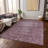 Machine Washable Indoor/Outdoor Christain ACN1228 Merlot Rug-109530397