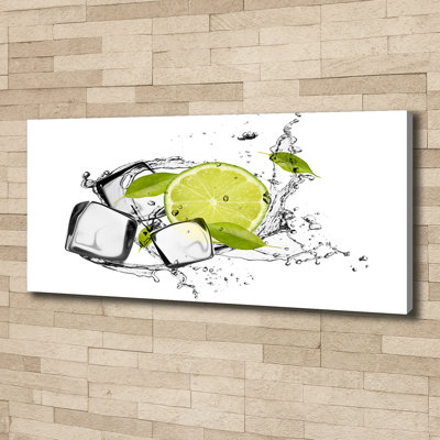 Lime With Ice - Wrapped Canvas Print