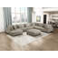 Canapé modulaire 7 pièces avec méridienne réversible et repose-pieds Olsen-131278621