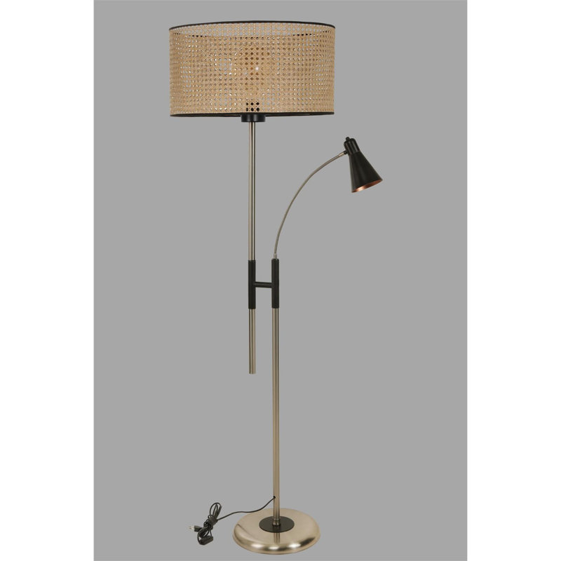 Thalia 165cm Torchiere Floor Lamp, Bronze