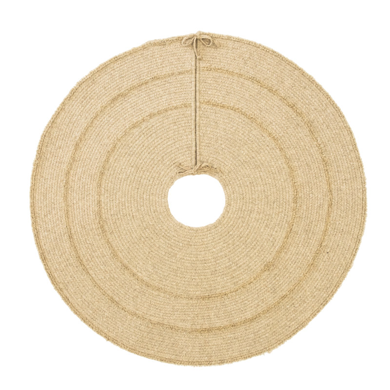 Jupe d'arbre de Noël Cozy, H 0,5 po x l 44 po x P 44 po, Beige