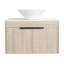 Meuble-lavabo moderne 30 po avec lavabo en céramique et fixation murale
