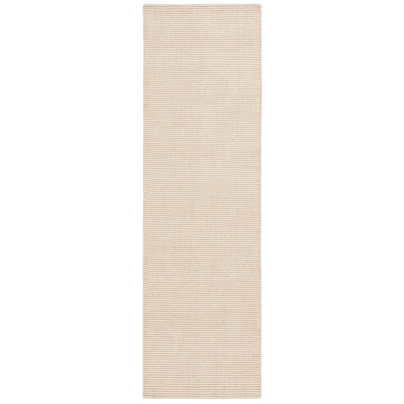 Canup Hand Loomed Wool/Cotton Striped Rug in Ivory, Runner 2'3" x 8'