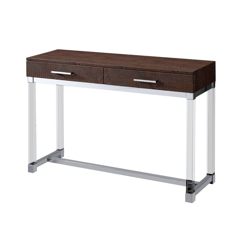 Console en bois massif 43,25 po Kloi, Brun