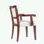 Ensemble de 2 fauteuils de salle à manger rembourrés avec pieds robustes
