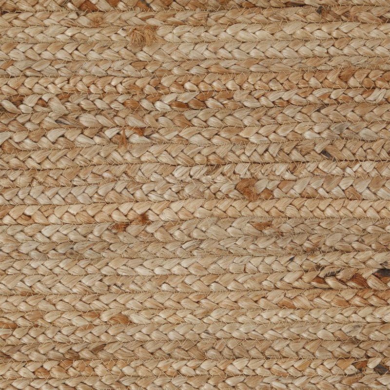 Buse Solid Colour Jute / Sisal Hand Woven Area Rug, Oval 183 x 274cm