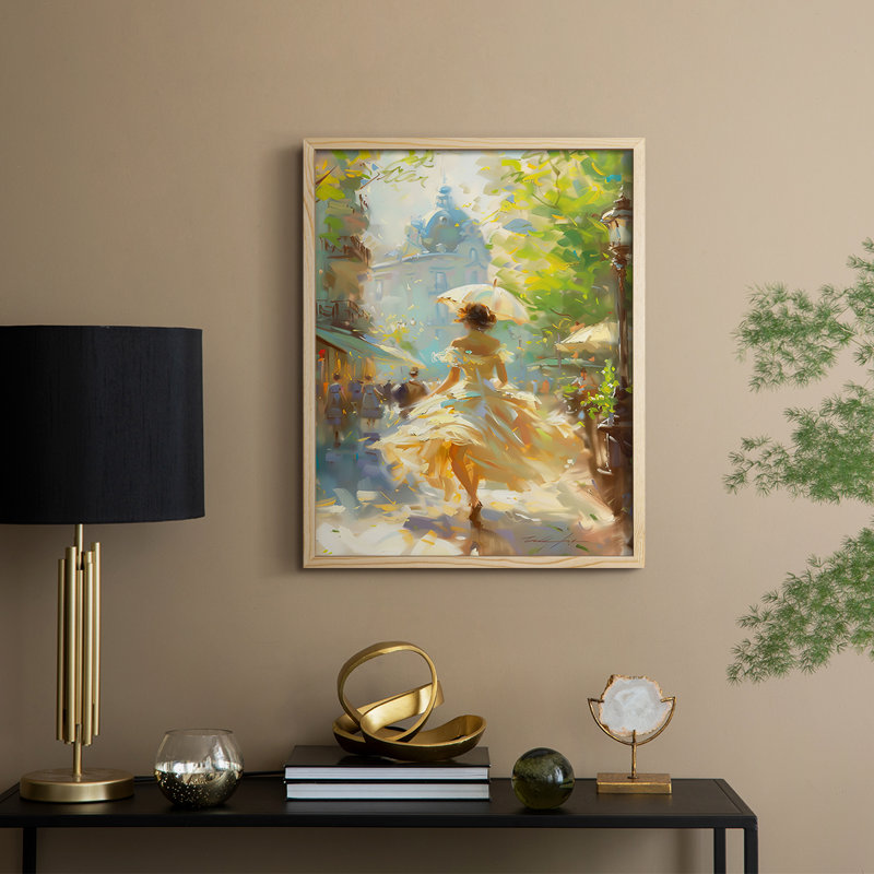Série CMXVII, reproduction encadrée - bois massif, H 30 po x l 24 po, Naturel