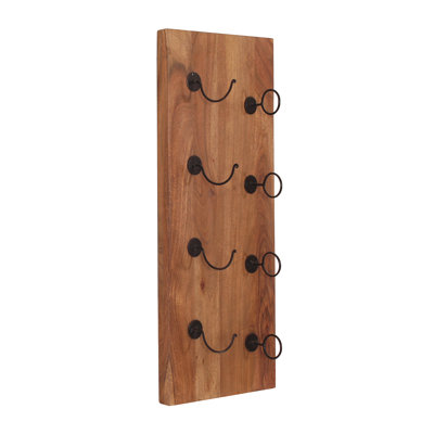 Lehoux 4 - Bottle Solid Wood Wine Bottle Rack in Black and Brown