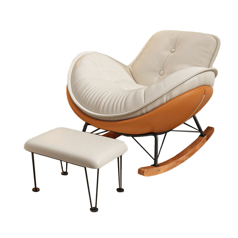Chaise berçante large en forme d'arc, Orange