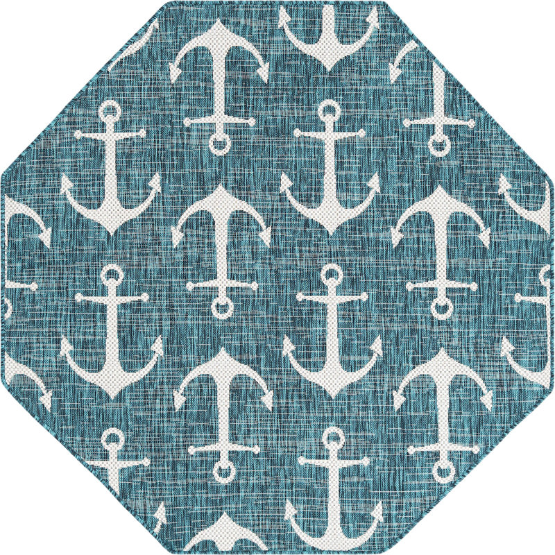 Tapis d'extérieur Ayton, Octogone 5 pi 3 po x 5 pi 3 po