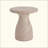 Outdoor/Indoor Travertine Lightweight Concrete Side Table-2097833782